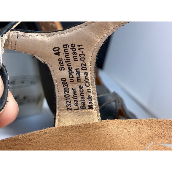 Dansko Women's Size 40 Black Leather Floral Cutout Heeled Sandals - Picture 2 of 16